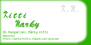 kitti marky business card